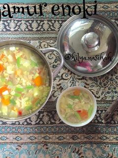 Foto resep Sup jamur enoki