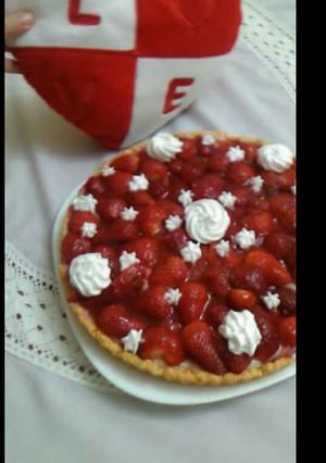 صورة لوصفة تارت بالبسكويت والفراولة طعم رائع🍰🍓