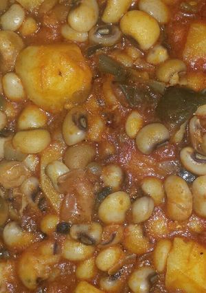 A picture of Porridge beans and irish potatoes.