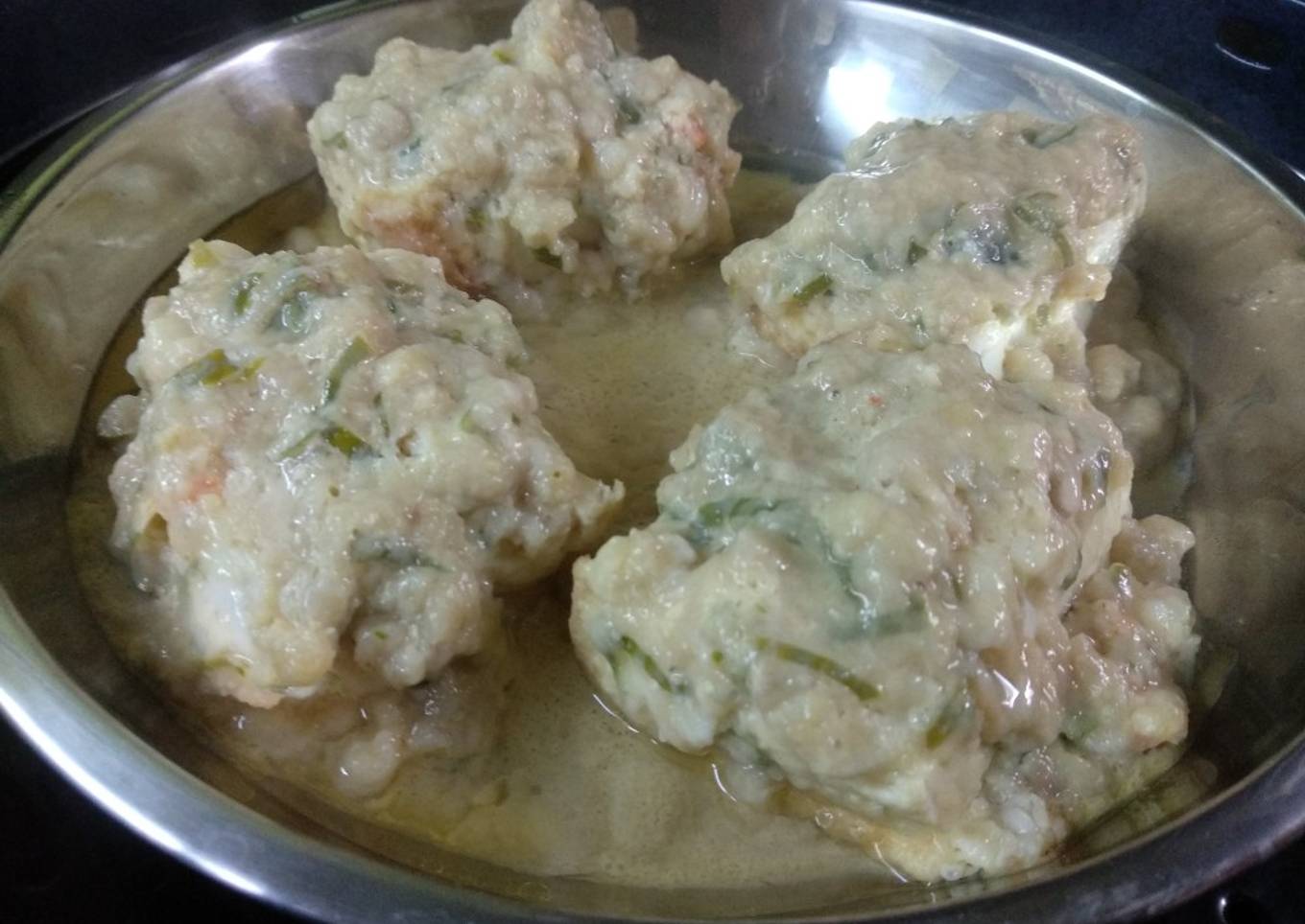 Tahu tim dengan daging babi dan udang