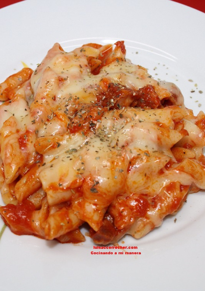 Una foto de Macarrones con chorizo