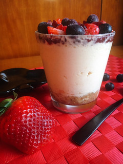 Una foto de Vasito cheesecake al micro en 5 min