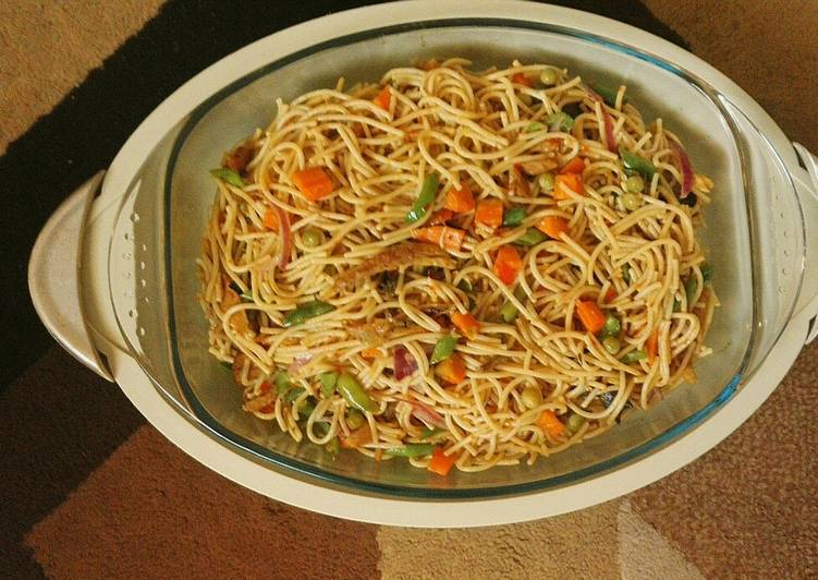 Stir fry spaghetti