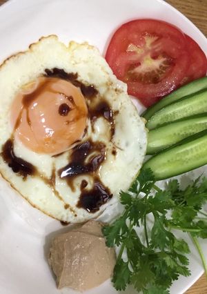 Hình của món Bánh mỳ ốp la.