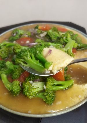 Foto resep Tim telur siram brokoli saus tiram