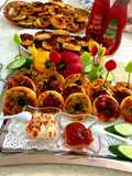 Mini Pizzas with Various Toppings