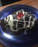 Crepas de chocolate amargo y fresa