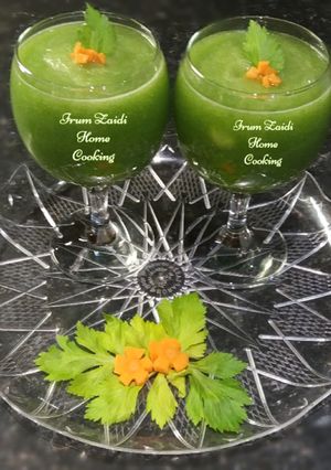 A picture of 🥒🍏☘🍃Herbal Green Detox Juice🥒🍏☘🍃.