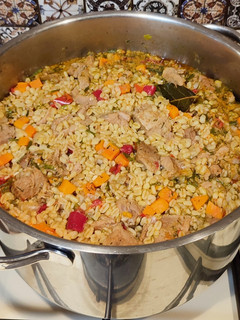 Фото Плов з телятиною, булгуром та овочами😋.