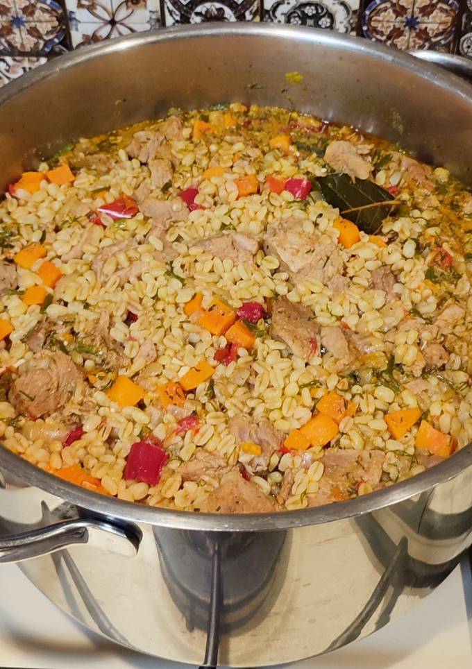 Плов з телятиною, булгуром та овочами😋