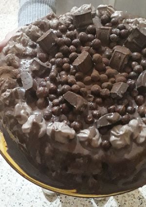 صورة لوصفة كيكة الشوكولاته ببيضتين