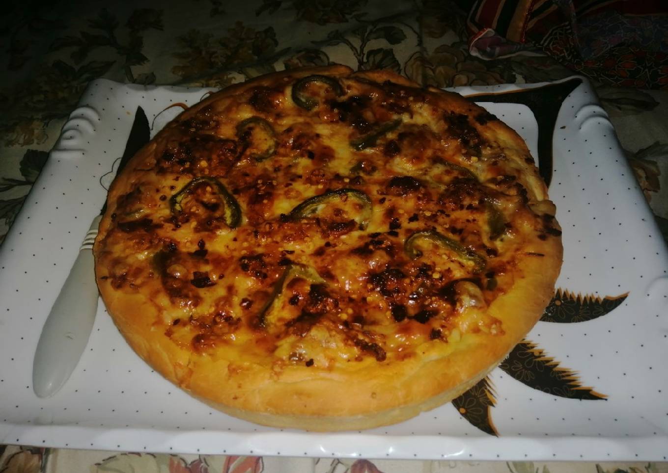 Chicken tikka pizza