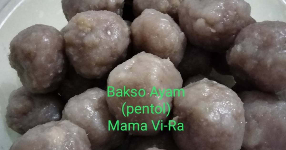 Resep Bakso Ayam Pentol Oleh Dapur Mama Vi Ra Cookpad