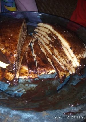 Foto resep Pancake toping coklat