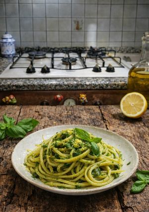 Foto di Spaghetti al basilico
