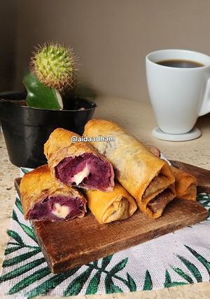 Foto resep Lumpia Ubi Ungu Keju Lumer