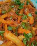Honey chilli potato