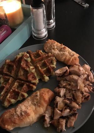 A picture of Zucchini waffles.