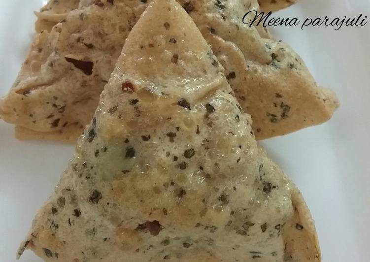 Recipe of Super Quick Homemade Samak aata and jowar aata ke papad samosa