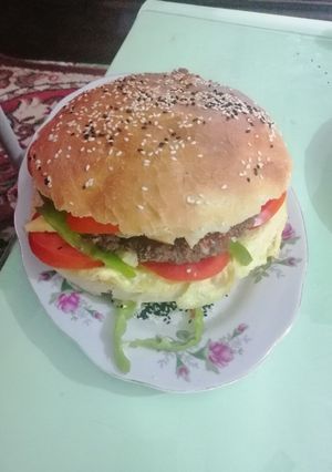 صورة لوصفة البرجر الضخم 🍔😍😂