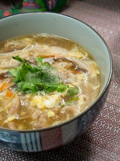A picture of Hot and Sour Soup.