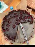 Torta cioccolato e lamponi