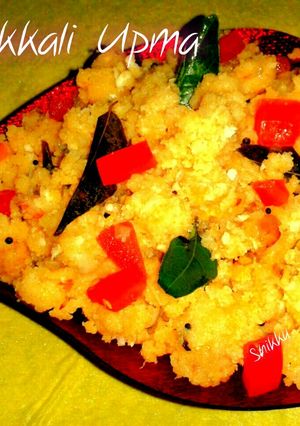 A picture of Thakkali Upma(tomato upma).