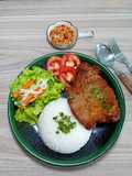 Vietnamese Broken Rice with Honey Grilled Pork Chops (Cơm tấm sườn nướng mật ong)