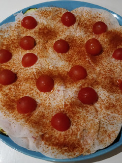 Una foto de Cena ligera de Calabacín, Pavo y Tomate