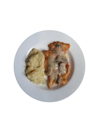 Langkah Gampang Membuat Resep Crispy Chicken Steak with Mashed Potato &amp; Mushroom Sauce yang  Bikin Ketagihan Anti Ribet, Bisa Manjain Lidah