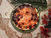 Uma foto de cerejas cheesecake