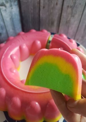 Foto resep Puding busa pelangi
