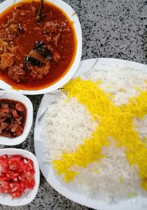 عکسی از دستور خورشت قیمه بادمجون😋