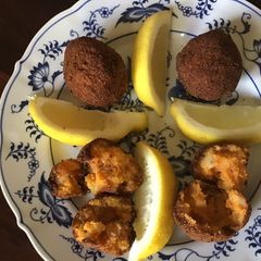 A picture of 725. California Farm Gochujang Shrimp Balls in Breadcrumbs.