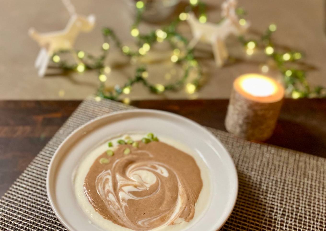 Soupe Mont-Blanc, chou-fleur et marrons