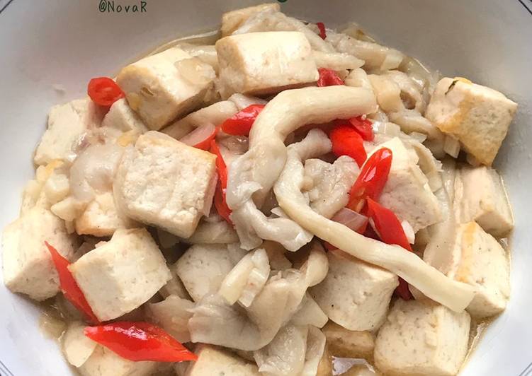 Olahan 57. Tumis Tahu Jamur Tiram | Cara Masak 57. Tumis Tahu Jamur Tiram Yang Sederhana