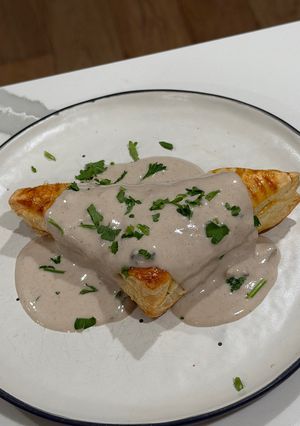 A picture of French Cream Mushroom Soup.