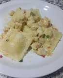 Pechuga de pollo con crema y verdeo!