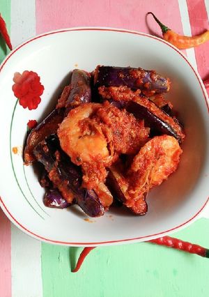 Foto resep Sambal terong udang mantap