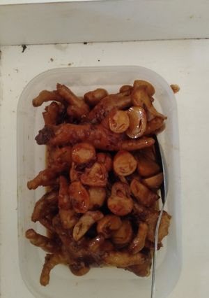 Foto resep Jamur kacing ceker kecap pedas
