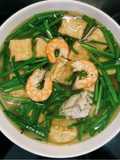 Canh Hẹ Đậu Hũ Tôm Tươi