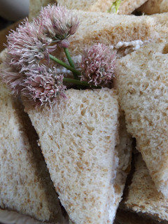 Una foto de Sándwiches de queso de cabra con ricotta y nueces con cúrcuma