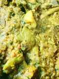 ডাল ভাজা দিয়ে নিরামিষ ব্রোকলি লাবড়া (daal vaza diye niramish brokoli labra recipe in Bengali)