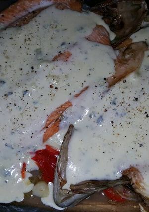 Una foto de Trucha al roquefort 