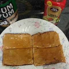 Peanut butter and jam toast A picture of Peanut butter and jam toast.