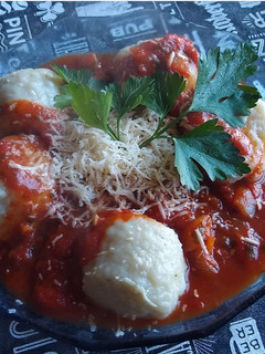 Una foto de Ñoquis Rellenos con Mozzarella! Súper RICO Y LLENADOR!😊👍