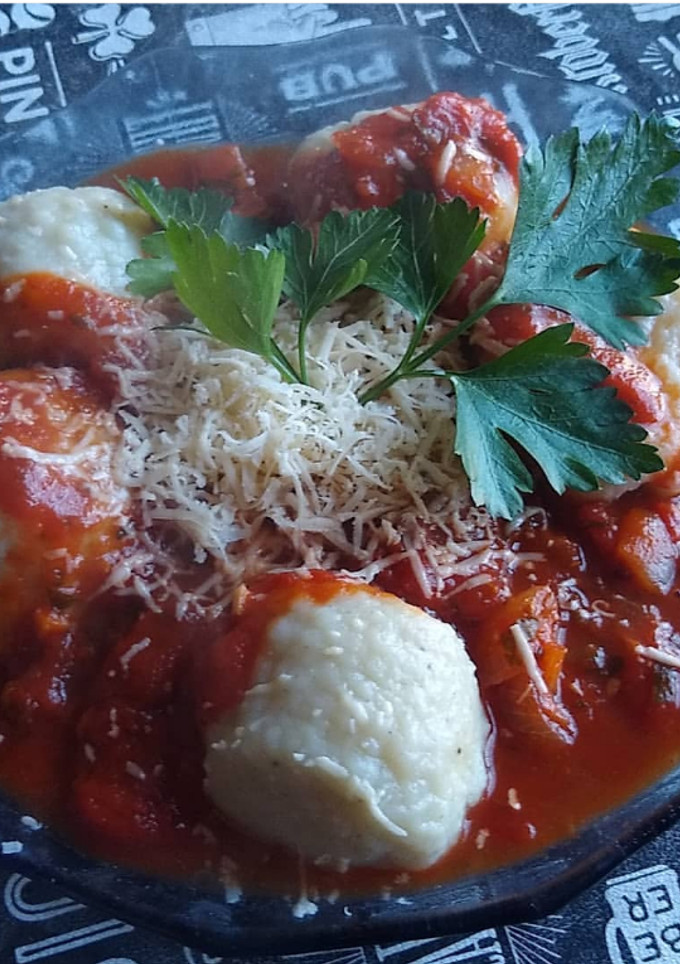 Una foto de Ñoquis Rellenos con Mozzarella! Súper RICO Y LLENADOR!😊👍