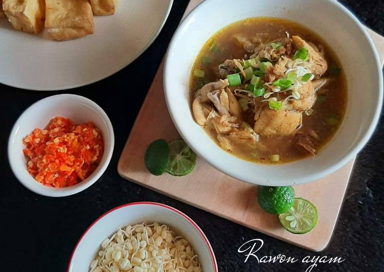 Cara Mudah Membuat Rawon Ayam menu makan siang Enak dan Antiribet