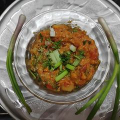 A picture of Spring Onion Curry with Besan.