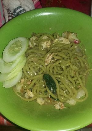 Foto resep Mie bayam goreng jawa
